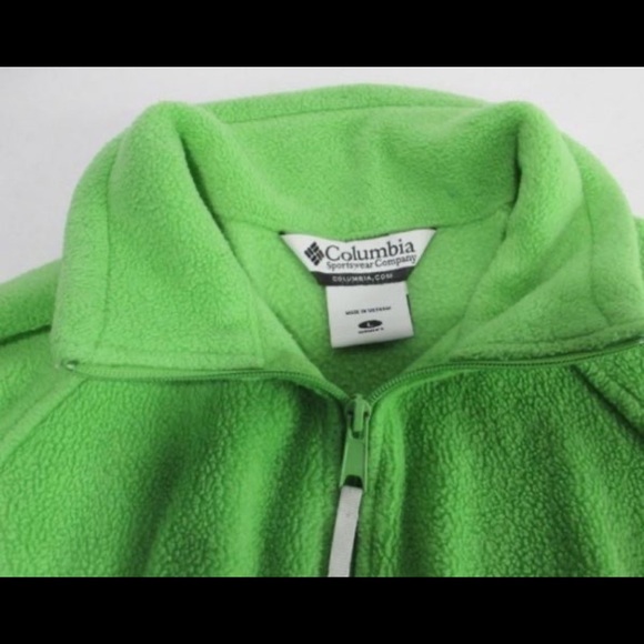Columbia Mint Green Fleece Jacket L - Picture 6 of 9